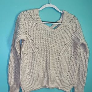 Pink Rose - off white light sweater